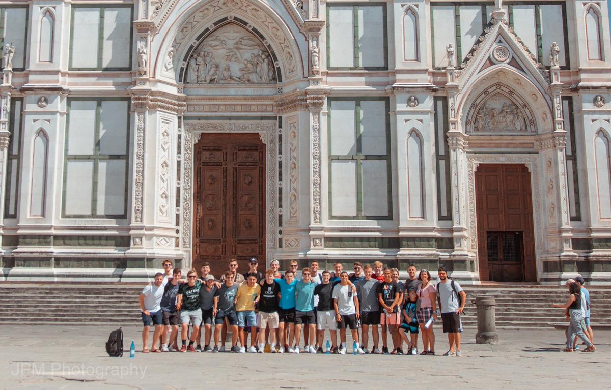 DUMensSoccer's tweet photo. Another day this team will remember forever! In Florence hanging with David...@WSExcelSports https://t.co/jrAZ849Fg2