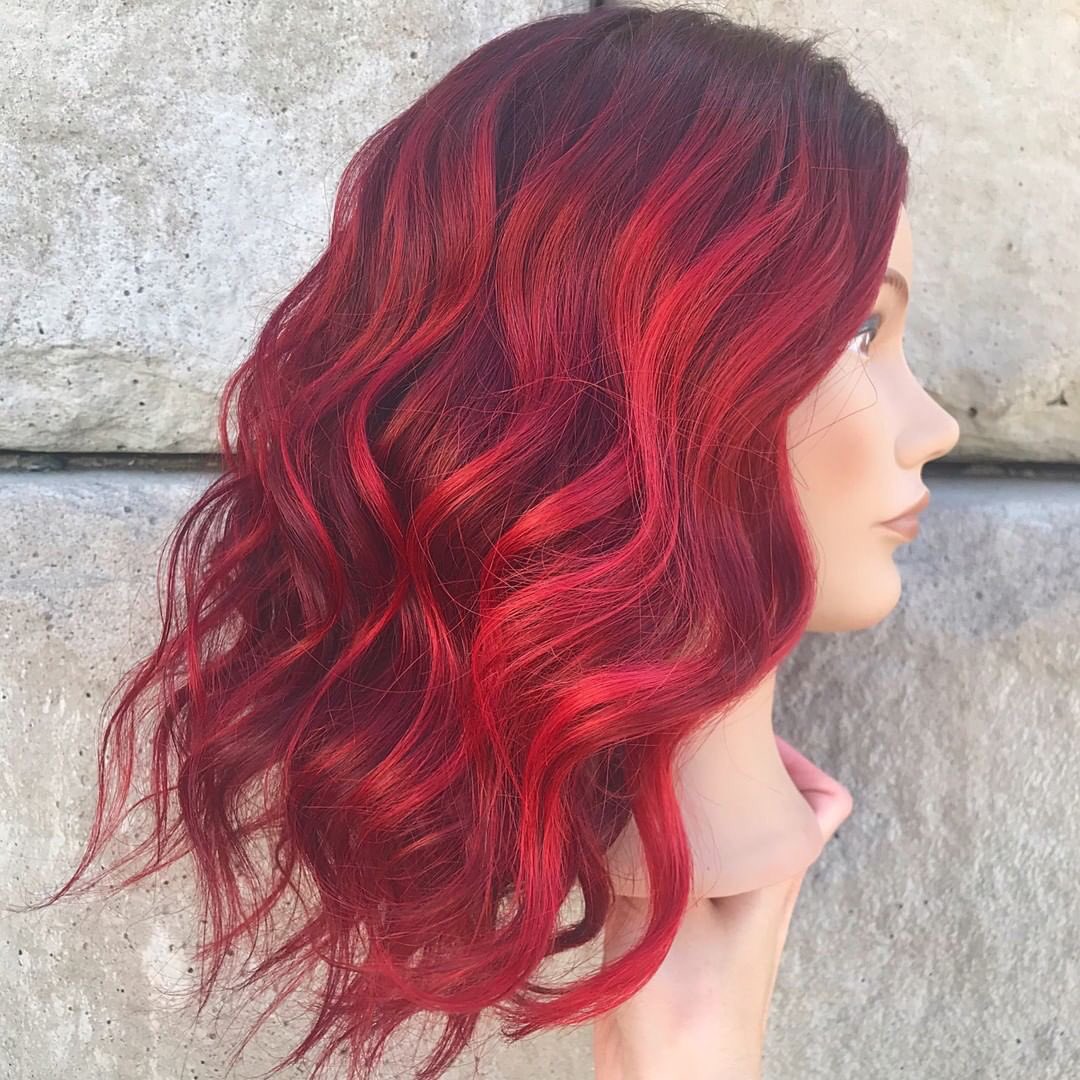 🧨 Firecracker Madness 🧨 #RedHairColor #PivotPoint #LearnForward (📸: jane hair)