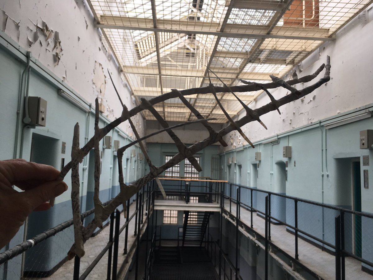 fionasculpture's tweet photo. Developing #artwork for @bwing2019 #maquette #precarious #ladders #artbehindbars #sculpturalinstallation https://t.co/Kkyd1x77sf
