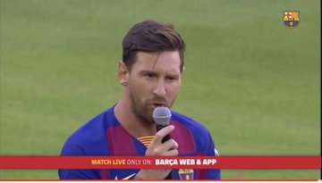 Kkaaamy's tweet photo. Leo Messi: "It's difficult to say anything after last season. But I don't regret anything and I will say the same thing. I back these players and the coaching staff we have. Together, we're going to fight to win everything."..... ๐๐ฝ #BestinHistory https://t.co/MwbaNbHNUk
