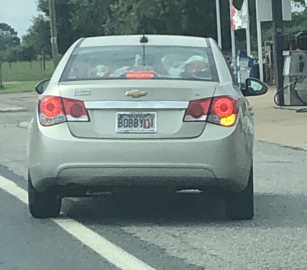 BurlesonsClass's tweet photo. @bobbybones @bobbybonesshow While traveling through Arkansas and listening to the Friday morning show this car appears in front of us. It’s a sign❤️. https://t.co/r0gFisE0RG