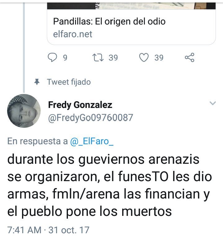 PedroPerezArce1's tweet photo. @wilian_omar @JBustillo1 Antes de convertirse en #elfalso publicaron esta nota, un compadre les respondió y les hice la pregunta ¿CUÁL ES LA PANDILLA TERRORISTA MÁS SANGUINARIA DEL PAÍS: LA 18, LA 13, @ARENAOFICIAL o @FMLNoficial ? https://t.co/SpCmi4yjZi