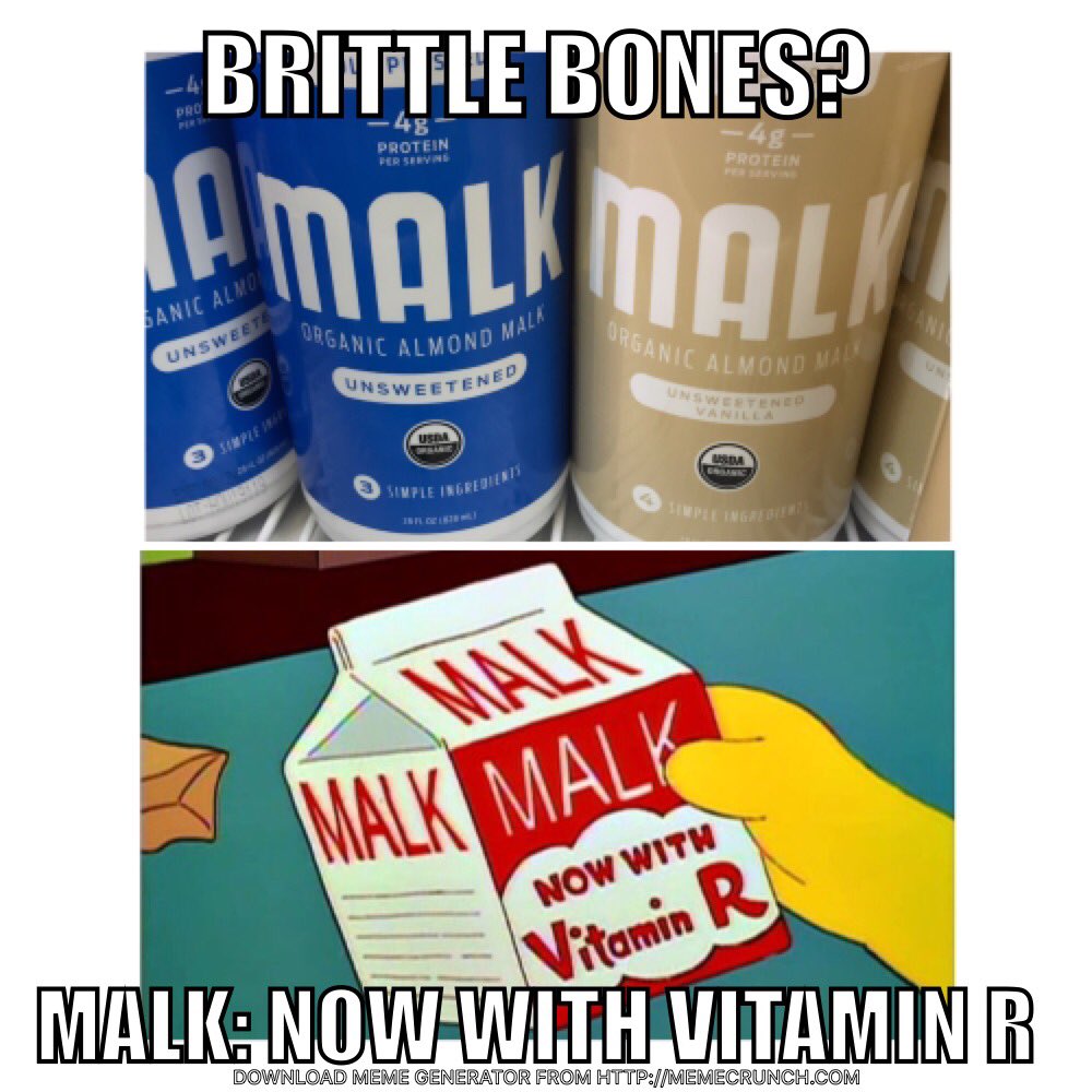 beernames's tweet photo. @MALKORGANICS with the guerrilla marketing ploy of 2010’s but we prefer Vitamin R Belgian Red instead. No word on whether it’s good for #BoneSpurs. #beernames #TheSimpsons #Malk https://t.co/CXB8i5Rv6r