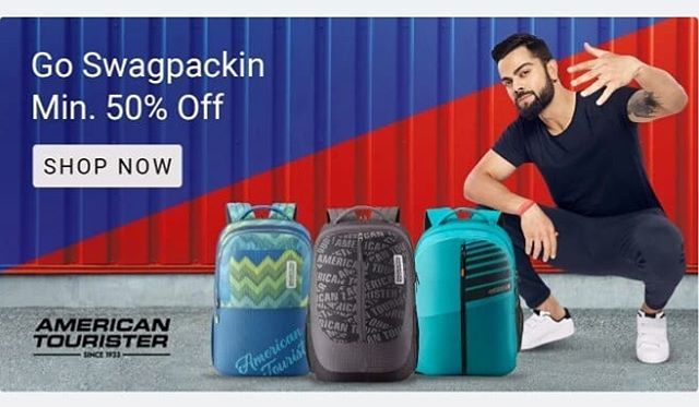 offershop18's tweet photo. Loot offer :- https://t.co/hGWFVjDMOD
Min 50% discount on virat's favorite backpack of American tourister 
#offershop18 #offers #deals #discount #coupon #flipkartoffers #viratkohli @flipkart https://t.co/BnOMymdXNx https://t.co/SjsJ7Ti2ZN