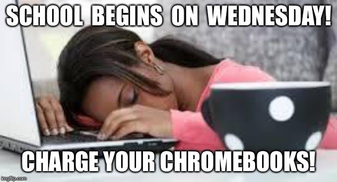 German students! Die Schule beginnt am Mittwoch! Charge your chromebooks! #deutsch #chromebook