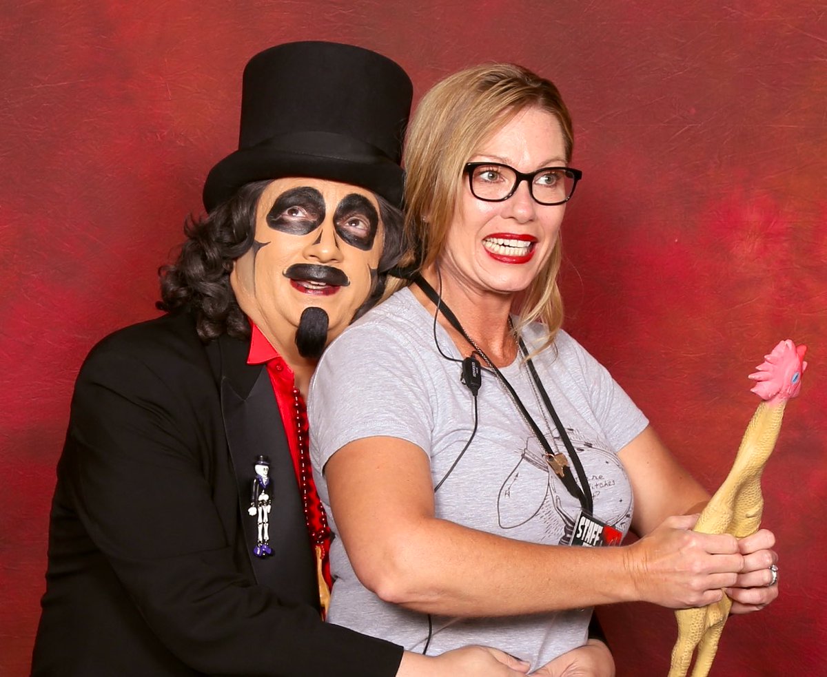 KitsieDuncan's tweet photo. From the #awkwardprom series @Svengoolie and I at the ‘Thriller’ junior/senior prom. https://t.co/GG8DfuXBm2