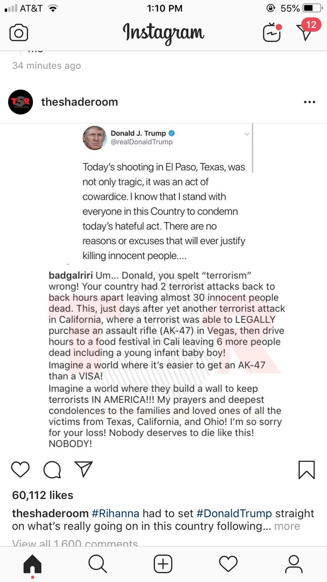 RemeeCullen's tweet image. Sis @rihanna preaching some #truthbombs #WeNeedGunControl