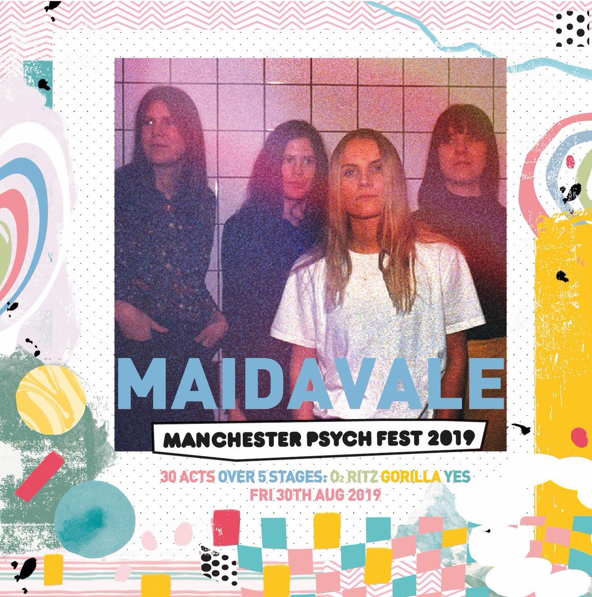 Swedish psych superstars @maidavaleband are coming to Manchester Psych Fest. Catch them and 30+ other acts, DJs, food stalls and art installations on 30th August. Last few tickets left from the link in our bio.