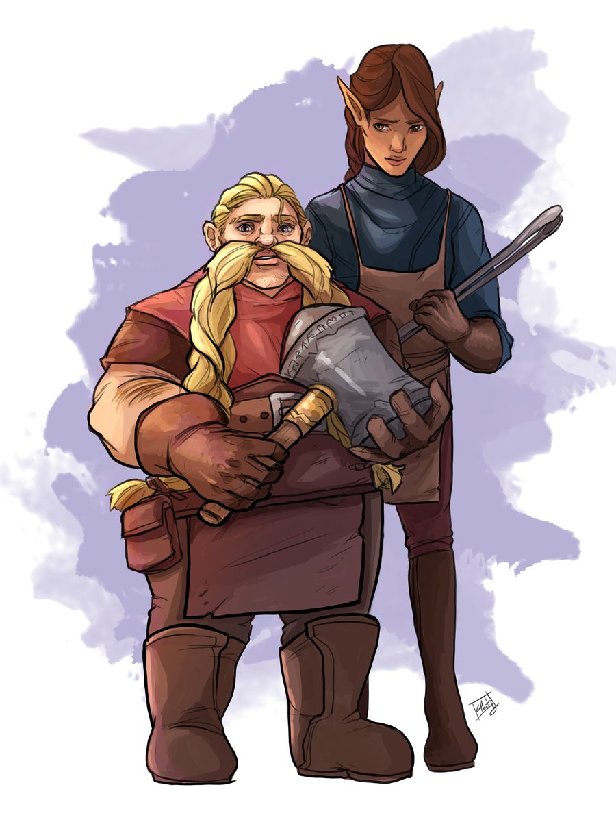 oliviahintz's tweet photo. #criticalrolespoilers
Appartently cupcakes, gold, and ale are the key to any Dwarven heart. <3
#Dealan #Umagorn #criticalroleart #criticalrolefanart https://t.co/QSR3jdhaWo