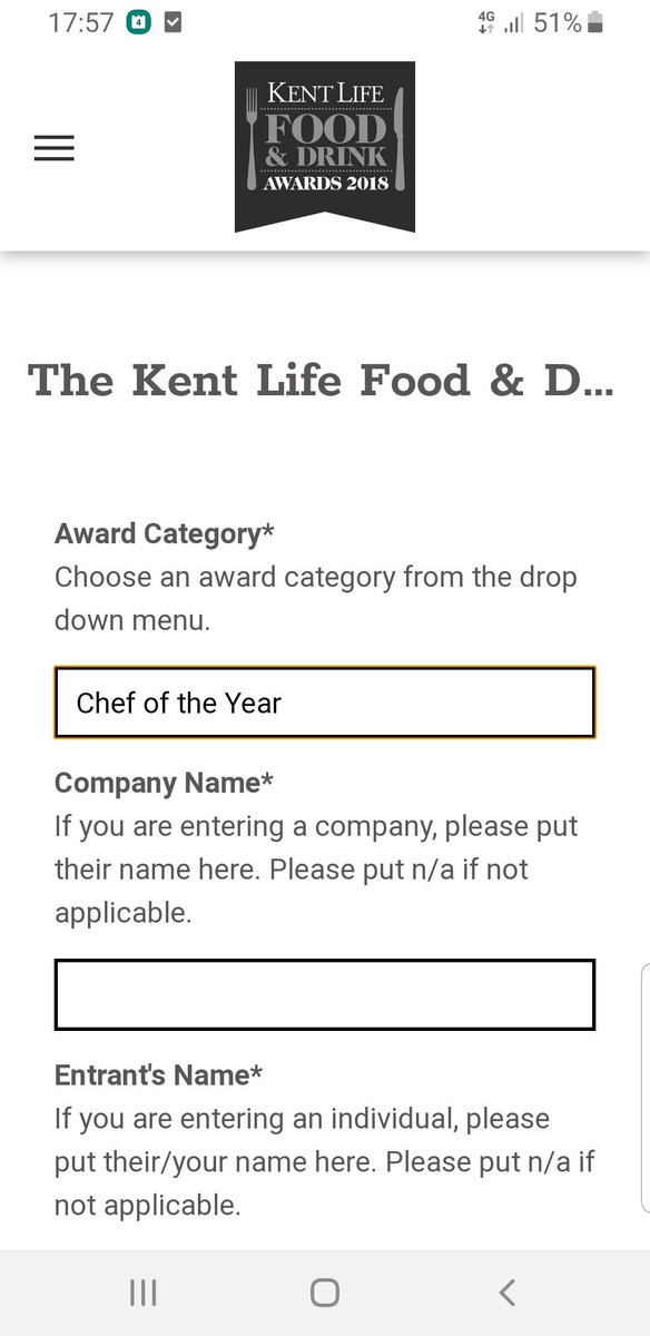 Kent Food &amp; Drink awards are open for nominations &amp; i am very humble but so many people have asked me how to nominate me for the chef of the year I thought it only fair to post a link 🤷🏻‍♂️♥️
kentfda.co.uk/blank-page 
#cheflife #tonbridge #kent #chef #kfda2019 #lovefood #lovecooking