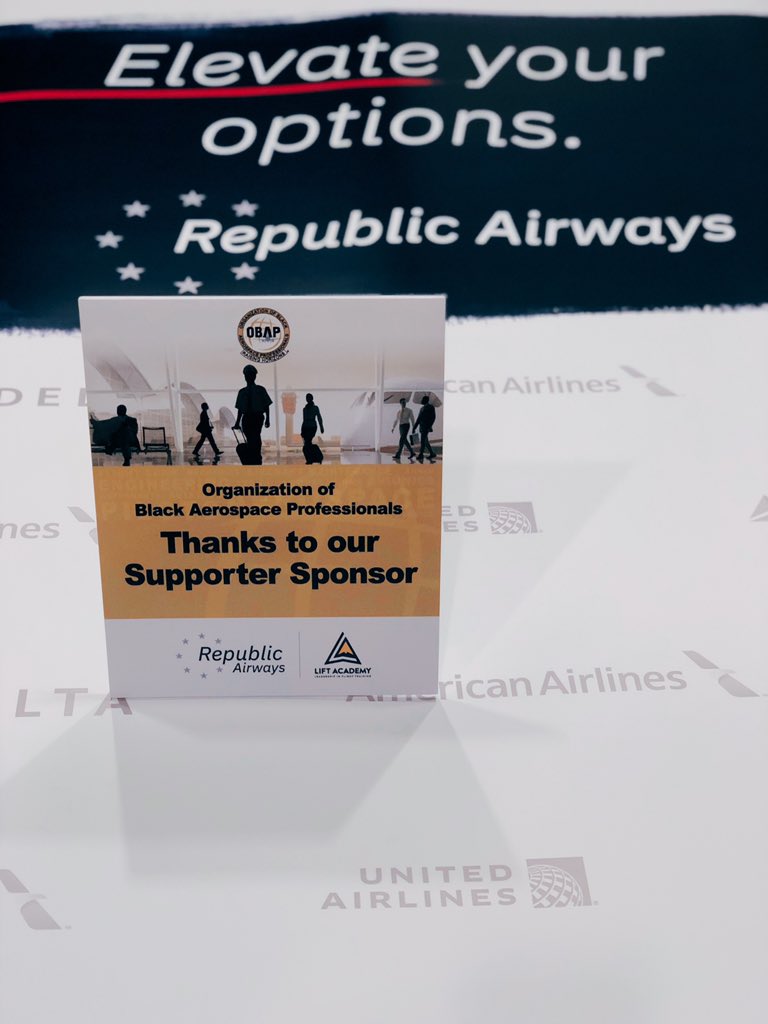 RepublicAirways's tweet photo. #WeekendRecap of our past week in LA at @OBAPEXCELLENCE’s 43rd Annual Convention, #OBAPCON2019! Our Republic and @FlyWithLIFT team enjoyed networking with new and familiar faces while supporting OBAP’s commitment to increasing diversity in aviation. #OpportunityElevated https://t.co/y2YFAyBjzT