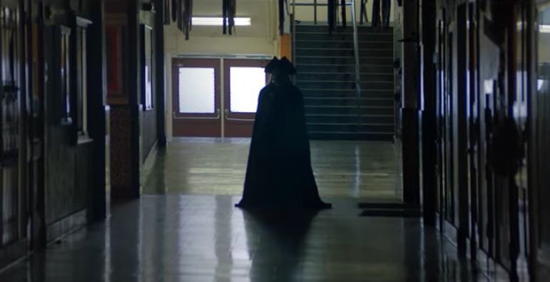 AITD_Movie_Book's tweet photo. There's a killer loose in detention at Helbrook High! Has anyone caught the latest @hulu @blumhouse INTO THE DARK episode "SCHOOL SPIRIT" yet? It's a slasher with the killer donning the "Helbrook Admirals" mascot costume. #IntoTheDark #SlasherMovies #SlasherTV #SlasherFilms https://t.co/xe5jbwIuUk