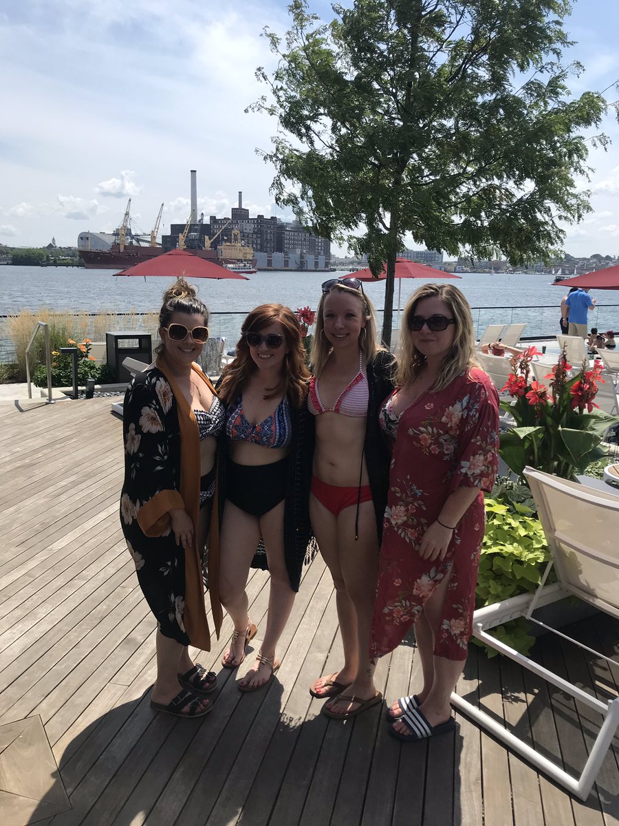mrsstealyobase's tweet photo. Had a much needed girls/moms day Friday with my 3 best friends. Booze, no kids, private cabana, pool side. Was my fave day in a while. Then they let me find a bar that had the Yankee game on in Baltimore bc they real friends 😍 #mybests https://t.co/EbsJe3JWIK