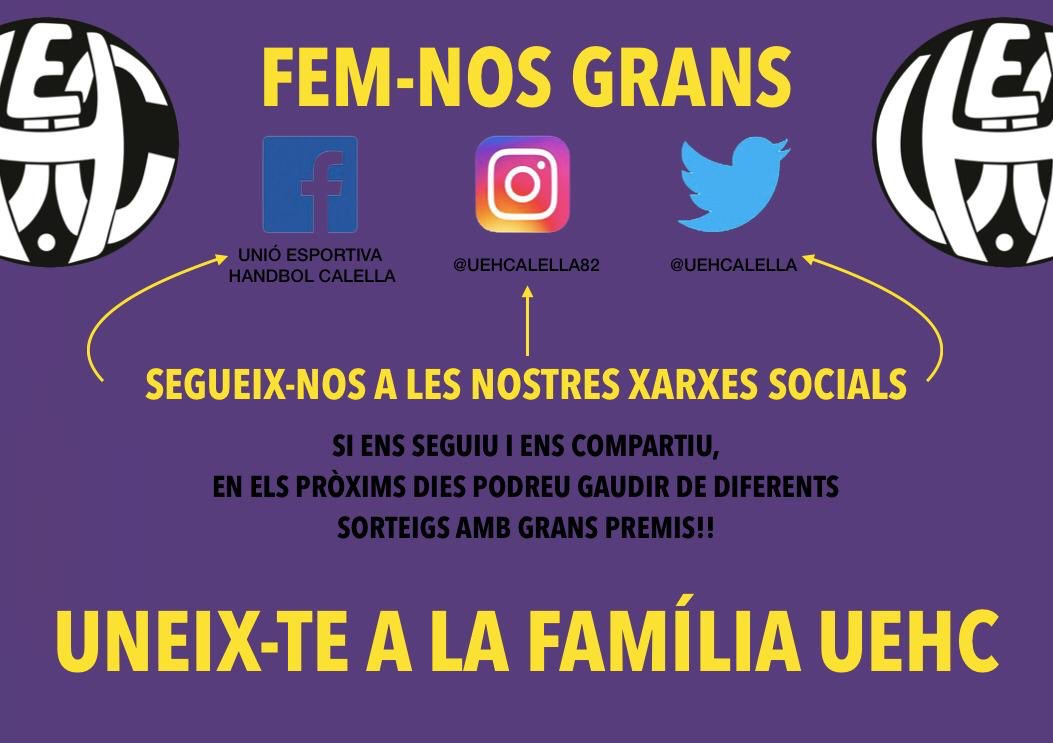 FEM-NOS GRANS!
Estem a punt d’arrancar una nova temporada plena de reptes a nivell de club. 
Per estar al corrent de tot heu de seguir les nostres xarxes socials. Podreu gaudir de molts sorteigs amb diferents premis i totes les notícies del club.
#piticollons #totsjunts