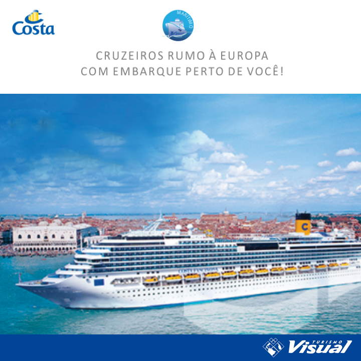 visualturismo's tweet photo. A Costa oferece a possibilidade de embarcar em um cruzeiro incrível, a bordo do Costa Fascinosa, a partir de diferentes cidades do nosso litoral. De Santos a Recife, em direção à Itália! Converse com o seu Agente de Viagens da Visual.
#visualturismo #costacruzeiros #europa https://t.co/N5c1zznh7p