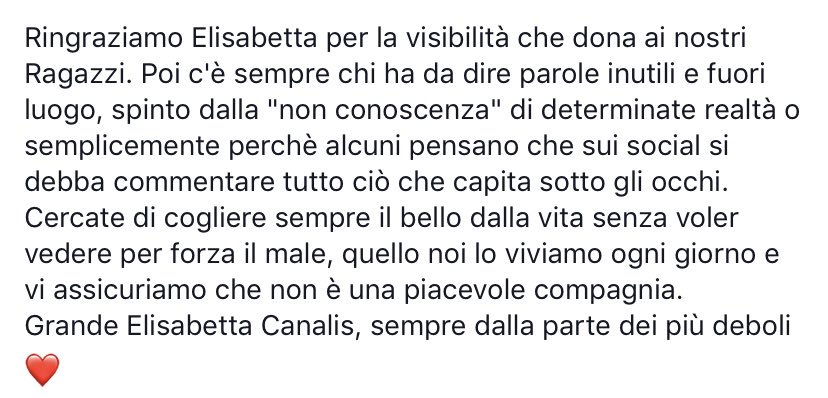 Ringraziamo <a href="/JustElisabetta/">ElisabettaCanalis</a> per la visibilità che dona ai nostri Ragazzi. 🥰