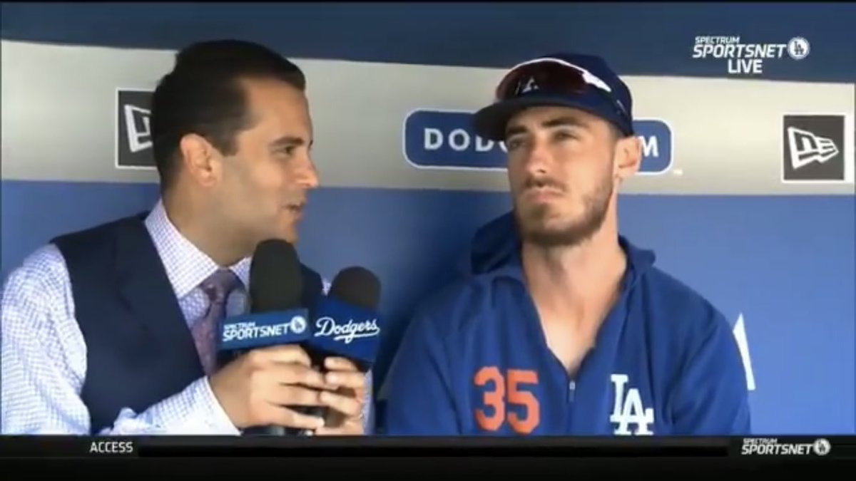“Bro your name is David Vasseigh and your job is talking. It’s like, what if my name was Cody HitsBaseballs...enger. [long pause]Cody Baseballenger. That’d be tight.”~Deep Thoughts with Cody Bellinger~