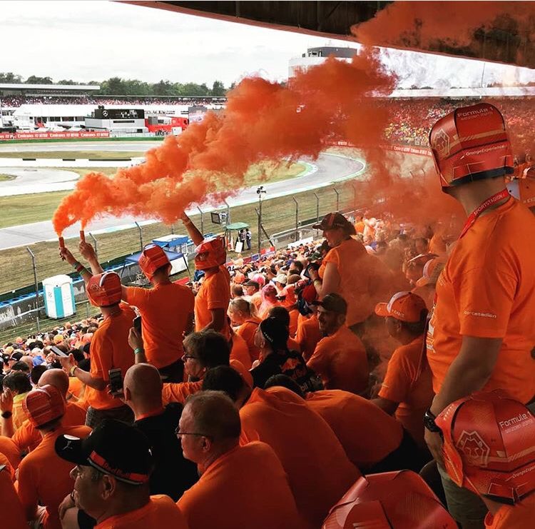 Pop_upmarketing's tweet photo. Congratulations @Max33Verstappen on 2nd place today. His orange army were certainly hyped! #sportstadion #paperhelmet #f1 #motorsportfans #maxverstappen #promotionalproducts https://t.co/R1xIXfaGBR