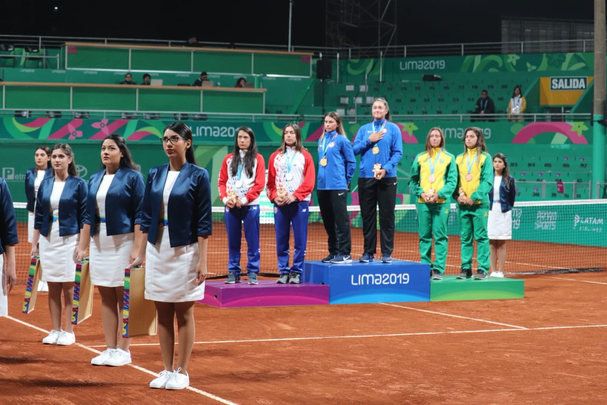 ¡Fuerza Paraguay! 🇵🇾💪#juegospanamericanos2019
🥈Medalla de Plata en dobles femenino de tenis para Verónica Cepede y Montserrat González.
🥉Medalla de Bronce en Individual femenino de tenis para Verónica Cepede.