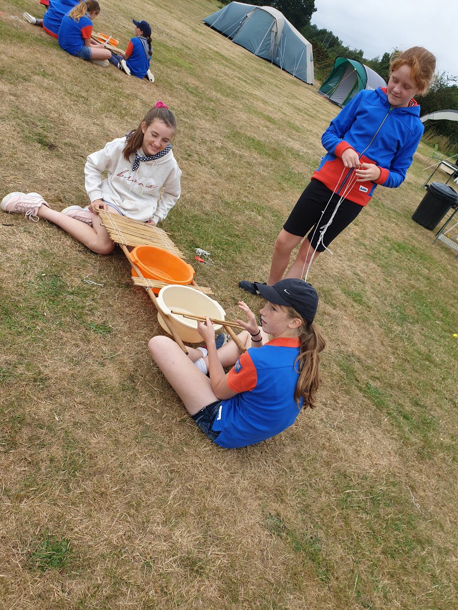 westmoorsguides's tweet photo. First day at camp, we've put up some tents, made some tie dyed neckers, and now we're making washing up stands! @Girlguiding https://t.co/r8wnoHNr0w