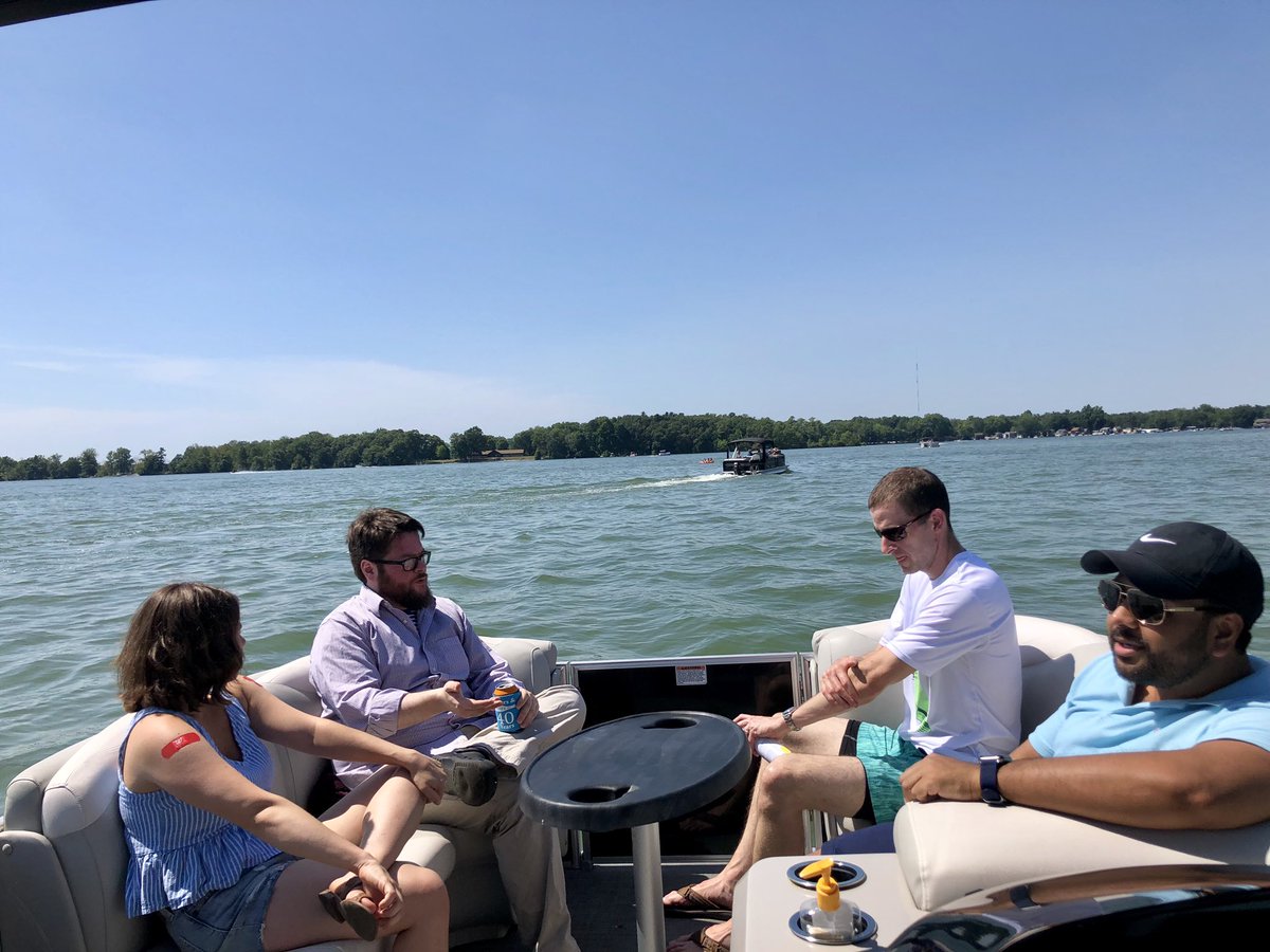 Residency social event on the lake! I forgot to take a pic of the whole crew, so this is all we got. #gunlake #radres #radiology #summertime #puremichigan