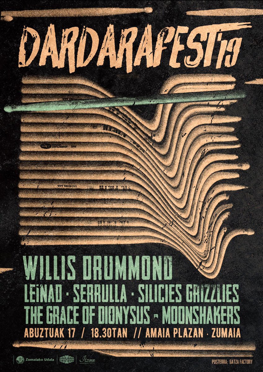 GraceOfDionysus's tweet photo. ⚡DARDARAFEST'19⚡🌵 ABUZTUAK 17 de AGOSTO!
Zumaian gustora rockiatzea!! 
A rockiar de lo lindo en Zumaia!! 🤘🤘☝️🍇 https://t.co/n2kZs81eer