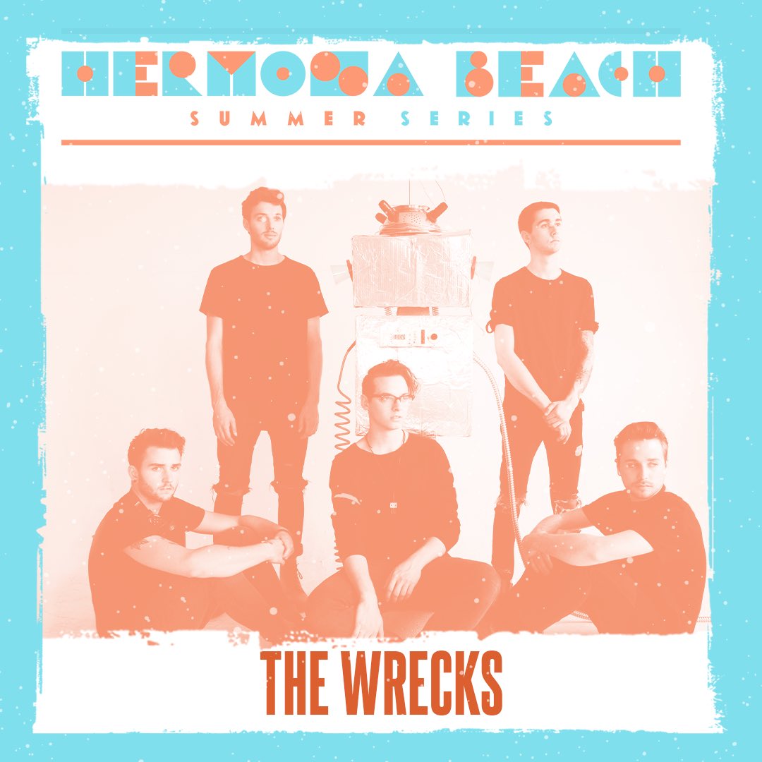 hbsummerseries's tweet photo. HERMOSA - Have you figured out your plans for this month? @WeAreTheWrecks will be joining us on the sand on August 17th! Are you freaking out yet? 🤖
.
.
#HermosaBeach #HermosaSummerSeries 
#HermosaBeachPier #HermosaCA #TheWrecks #KROQ https://t.co/C60VaD4I12