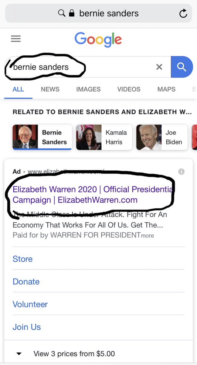 ComradeCalifor1's tweet photo. I see @google has decided to try and extend the #BernieBlackout onto the Internet. This is why I use @DuckDuckGo.
#GoogleExit
#BoycottGoogle https://t.co/oACaMgkCQP
