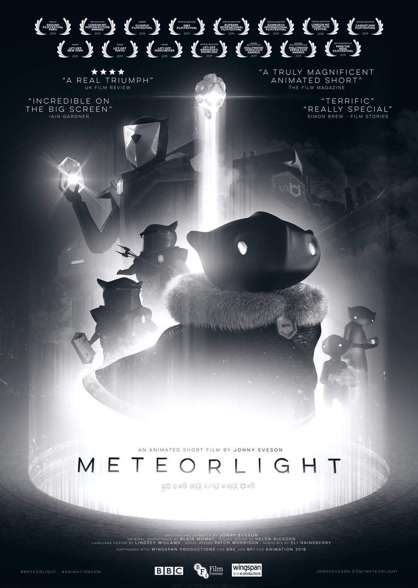 JonnyEveson's tweet photo. Spent a bit of time this evening updating #Meteorlight’s poster with a few pull quotes and laurels! Hard to put into words what seeing all that guff at the top there feels like. Mainly just that Meety looks like a real movie now! https://t.co/e6xdCnCrY5