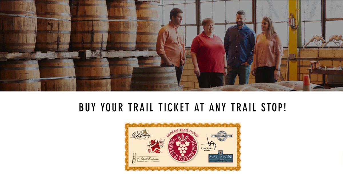 Buy your Grapes and Grains ticket at any Trail Stop. Tickets are good for an entire YEAR!