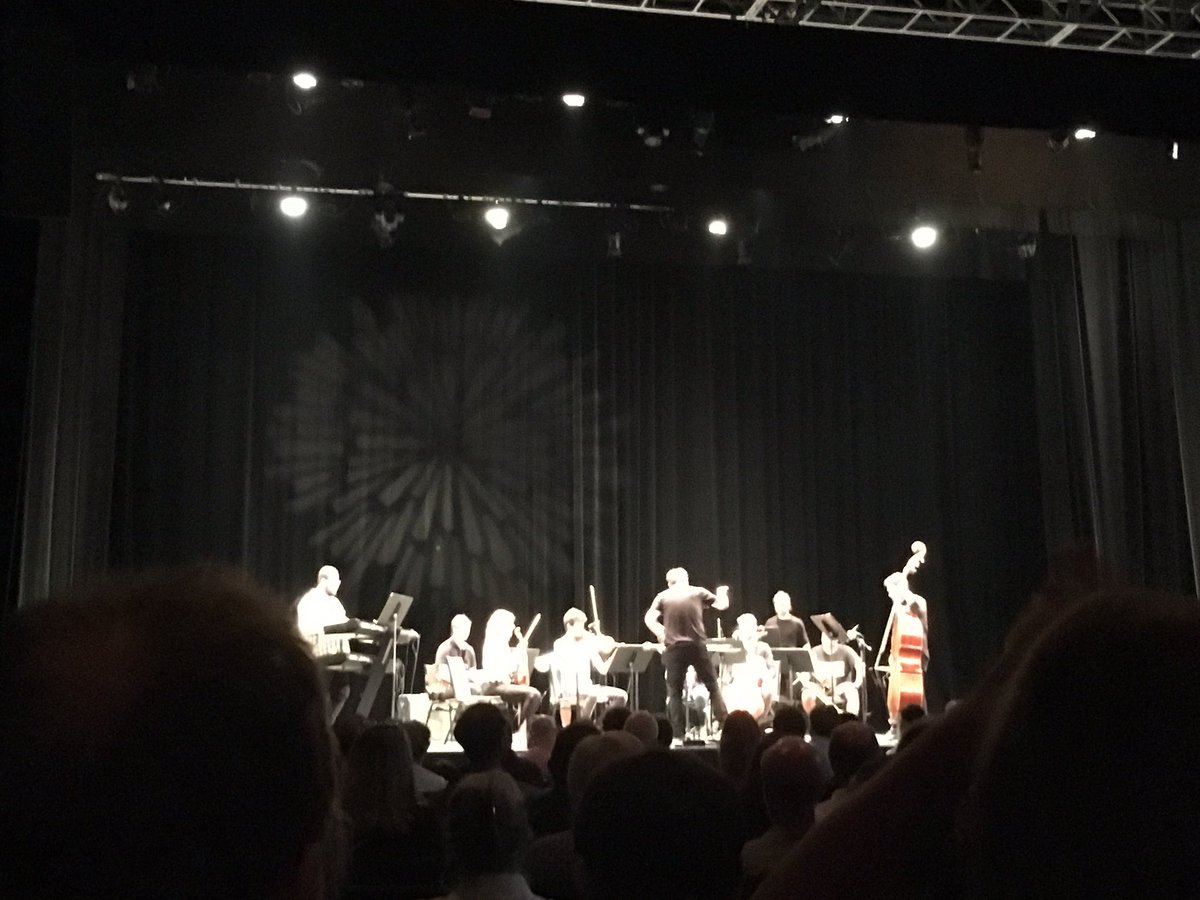 sudoclassical's tweet photo. Michael Gordon’s “Dry” closing out the last set of @bangonacan #LOUDWeekend. Spooky lighting courtesy of my iPhone 6s. https://t.co/PqzmYNAt9e