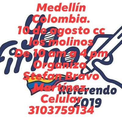 StefanBravo3's tweet photo. #referendocolombia2019
#antioqueñosporcolombia
@Referendo2019 
Medellín Colombia.
Firmaton y entrega planillas cerca de ustedes. https://t.co/I5UH4fZqPG