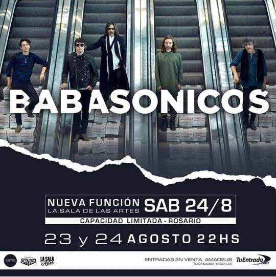 HacemosAlgo's tweet photo. Viernes 23 y Sábado 24 de Agosto - @babasonicos presenta su show en #LaSalaDeLasArtes y nosotros regalamos entradas!! Para participar sólo tenes que seguirnos, comentar con quien te gustaría ir y hacer RT!! #HacemosAlgo #Rosario #Rosarinos https://t.co/Z1SAZIjJRu