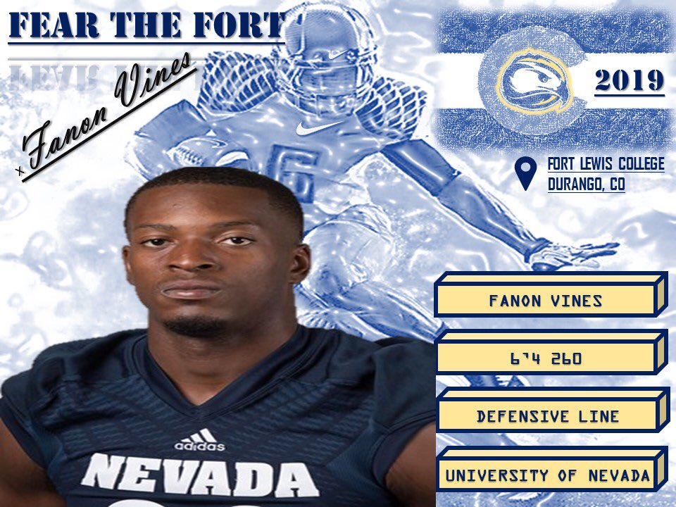 FLCFootball's tweet photo. Skyhawk Nation would like to Welcome Defensive Lineman Fanon Vines to the FORT! @FanonVines #1Hawk #FEARtheFORT #TalonsUp @FLCSkyhawks https://t.co/yy6V8X6Ccj