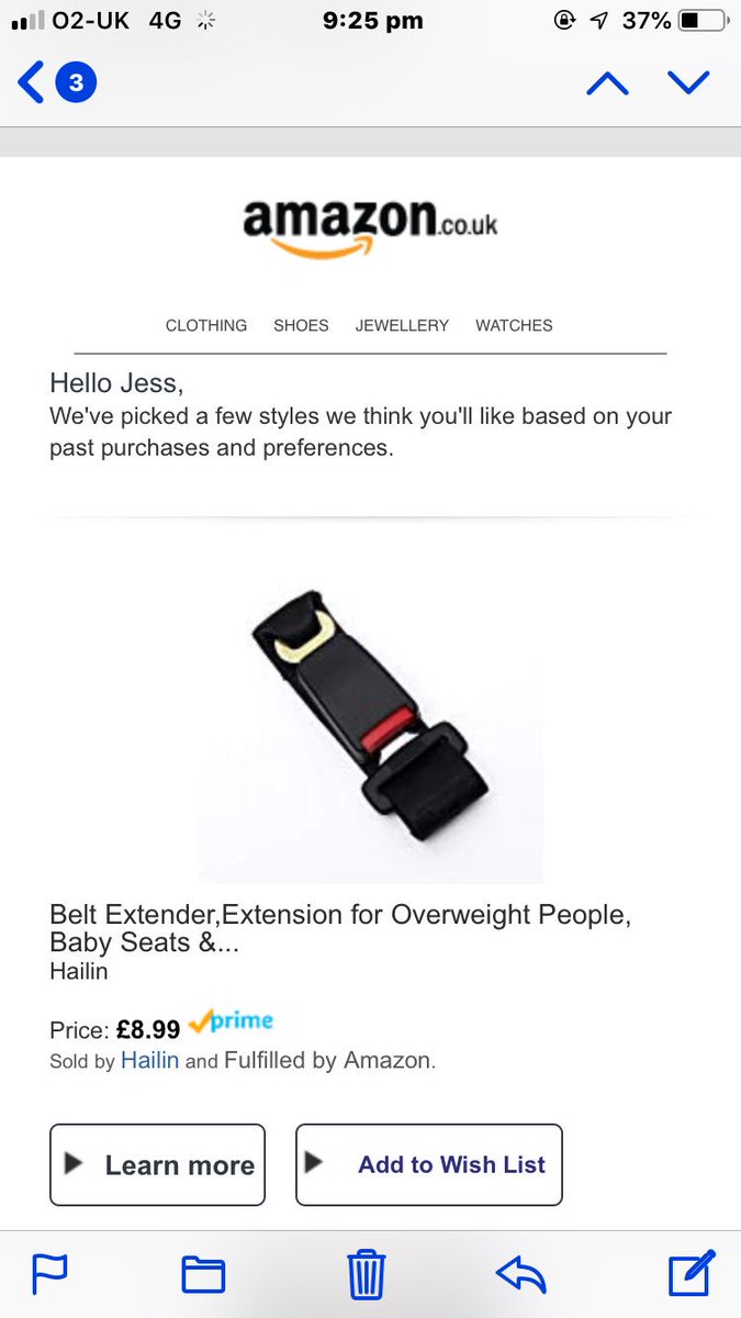 jess_pascoe's tweet photo. Think Amazon is trying to tell me something ... https://t.co/rqwfuSnDtN