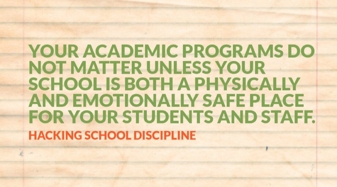 #HackingSchoolDiscipline 
 amzn.to/2Lgpg64