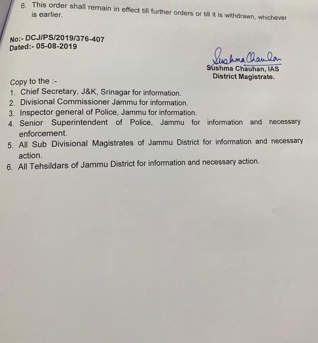 SaadIshaq326's tweet photo. Section 144 imposed in Jammu and kashmir
#KashmirIssue #KashmirTroopBoost 
@Natsecjeff https://t.co/hPBIl4EPQZ