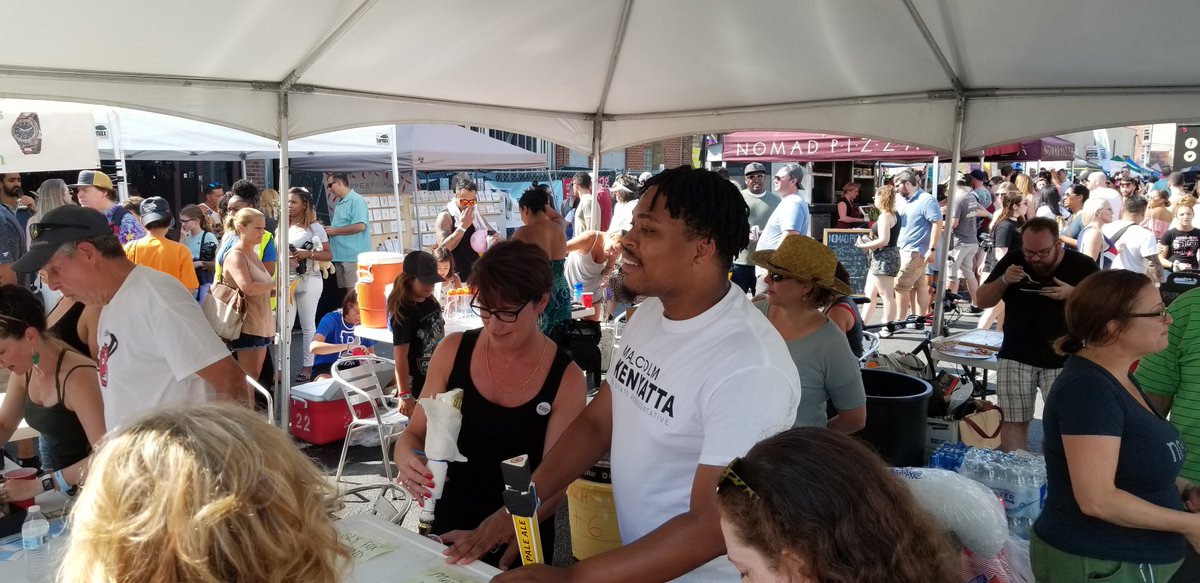 PA State Reps slinging beer at the <a href="/2ndStFestival/">2nd Street Festival</a> for <a href="/TheNLNA/">Northern Liberties</a> <a href="/MaryIsaacson/">Mary Isaacson</a> <a href="/RepKenyatta/">State Representative Malcolm Kenyatta</a>