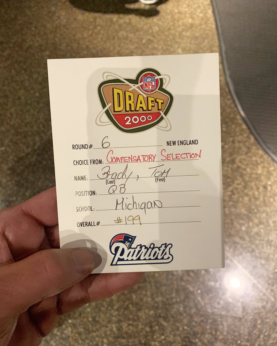 Tom Brady On Twitter I Got A Chance To Hold My Draft Card A Few Hours Ago Never Forget Where You Came From