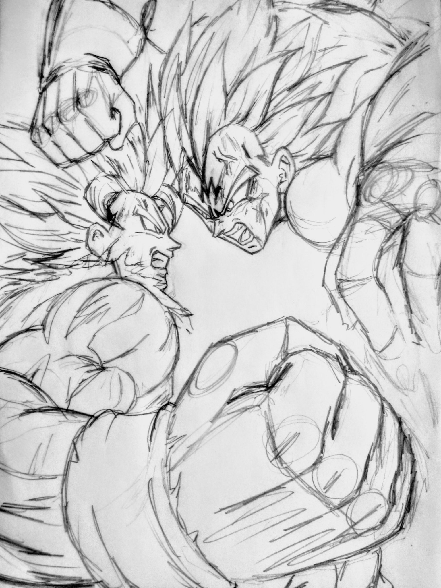 franccast_draws Commission open on X: Sketch de Majin vegeta