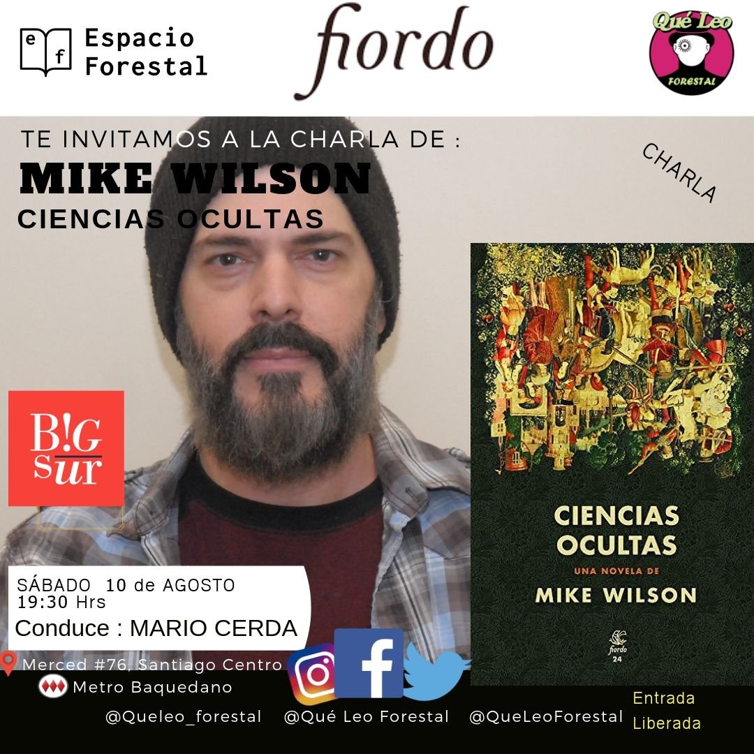 QueLeoForestal's tweet photo. Esta semana en el Forestal: Viernes 9 en @thelibroshowcl   #UnaHistoriaDeLaTraicionEnChile con #PaulinaFernández y @sampierileroux ; Sábado 10 a las 18 hrs presentación de #Clodomiro con #CarlosBallo y a las 19:30 hrs  @mariocerdarojas y #MikeWilson charlan de #CienciasOcultas https://t.co/CLFTTFbAXK