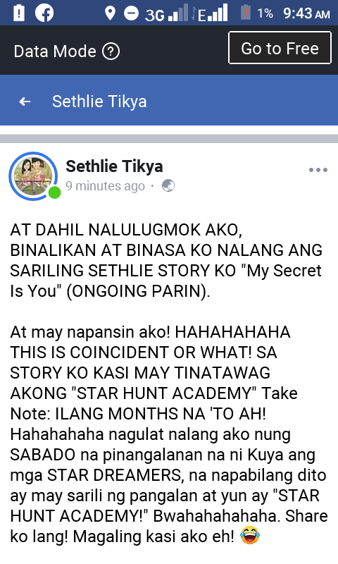 TrishaPantua's tweet photo. Natuwa talaga ako sa STAR HUNT ACADEMY! 💙

PS: Itutuloy ko parin po ang pagsusulat ng SETHLIE STORY "My Secret Is You". Sana po supurtahan niyo parin. Salamat. 👉❤👈 https://t.co/a0FyrMH1Zo