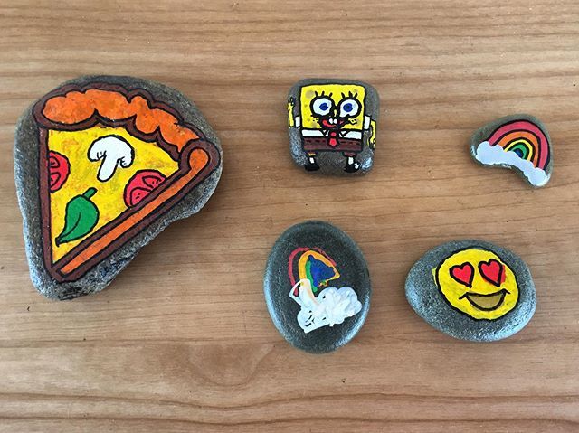 KatieCelf's tweet photo. Some #RCTrocks we released into the wild today in Aberaeron! Hope we see some pictures of them again soon!! #ceredigionrocks #aberaeronrocks https://t.co/i6RxkpUAcM https://t.co/5jecHn8fvJ