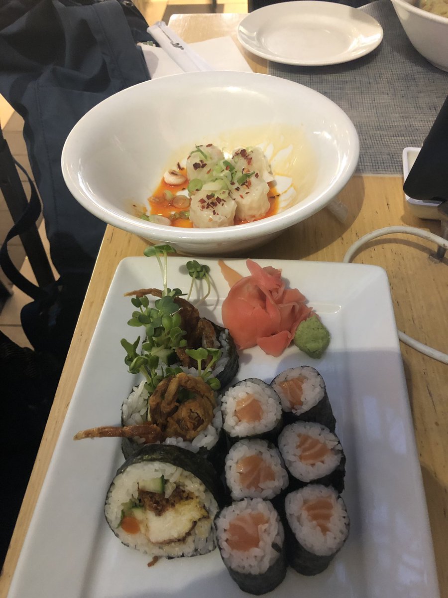 lmlira4's tweet photo. You know we have a great airport @mspairport when you land at home, but are in no rush to get home b/c your travel partner craves #shoyu Ramen and Sushi! Great shops in here too. #msprocks https://t.co/uCQskTp67j