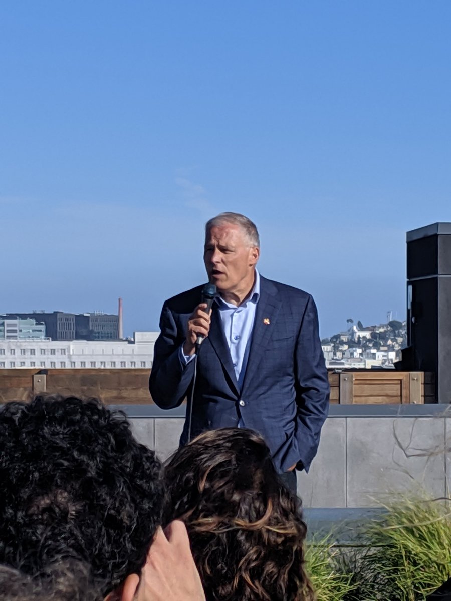 DavidEVanAken's tweet photo. Hanging with Jay Inslee! Mobilize our country towards fighting climate change like we did the existential threat in the 1940s @JayInslee https://t.co/Te56Pv3e5q