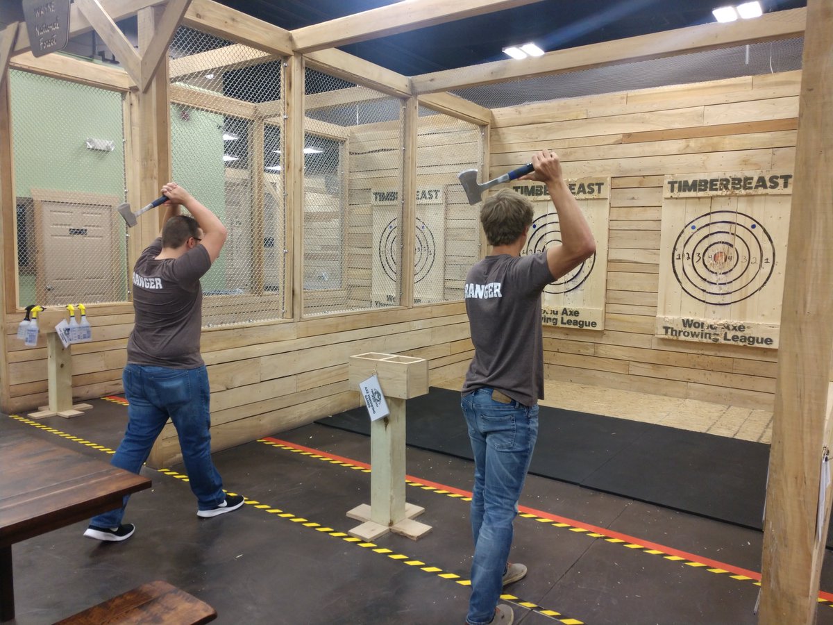 TimberBeastAxe's tweet photo. No experience? No problem! Our instructors have the knowledge and the experience to teach you throwing techniques and help you along the way to your Bullseye! https://t.co/ljBVFEHgsn