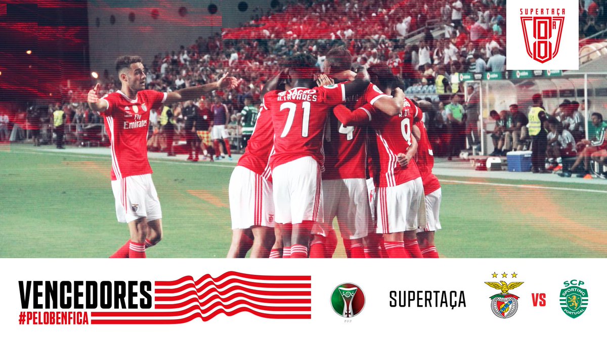 SLBenfica's tweet photo. @rafa18oficial 🏆🇵🇹 JÁ ESTÁ. A 5UPERTAÇA É NOSSA!

#SLBSCP #PeloBenfica https://t.co/FUp6qMtC9R