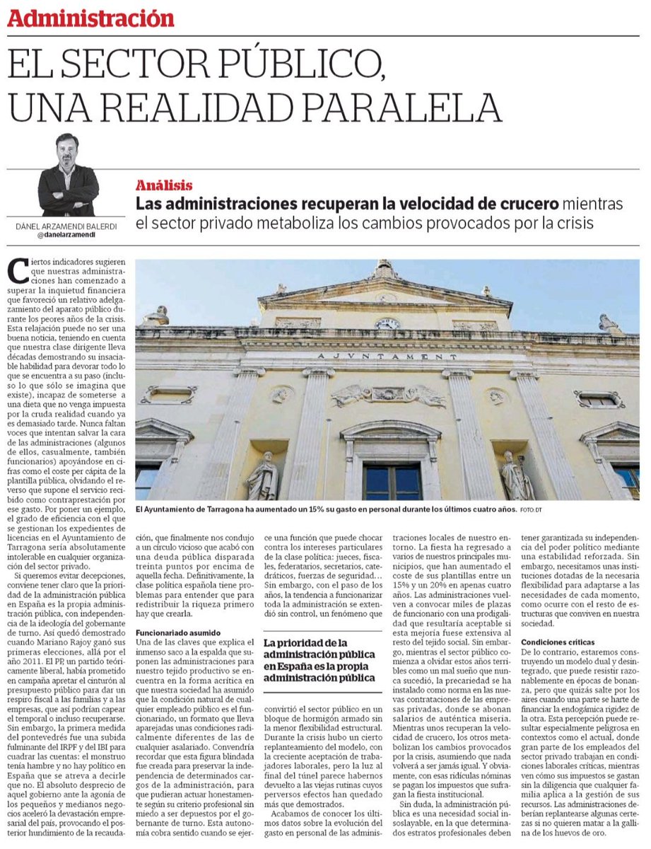 danelarzamendi's tweet photo. Comparto el nuevo artículo que he publicado hoy en el @diaridtarragona. https://t.co/JRV2yWkhTU