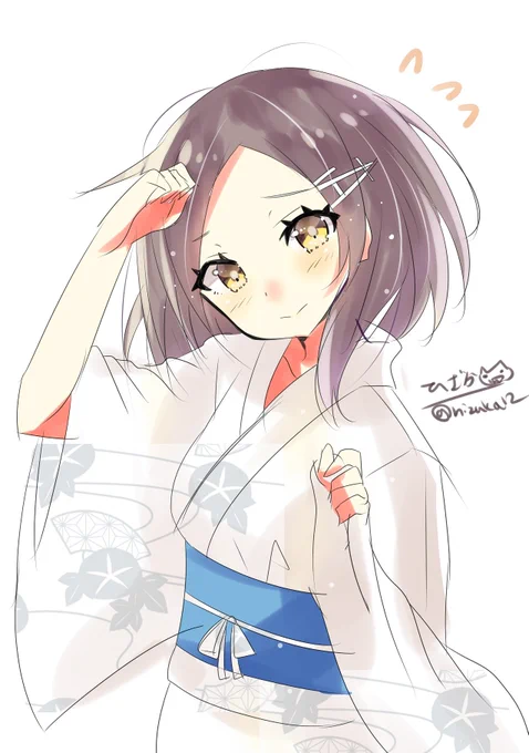 「うちにはこういうの似合わへんかな?」てれる黒潮
#艦これ版深夜の真剣お絵描き60分一本勝負
#艦これ版真剣お絵描き60分一本勝負_20190804 