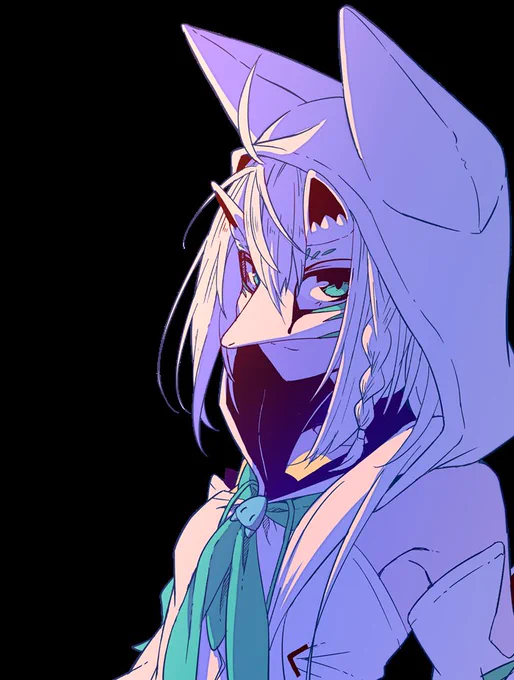 フード被ってほしいなって #絵フブキ 